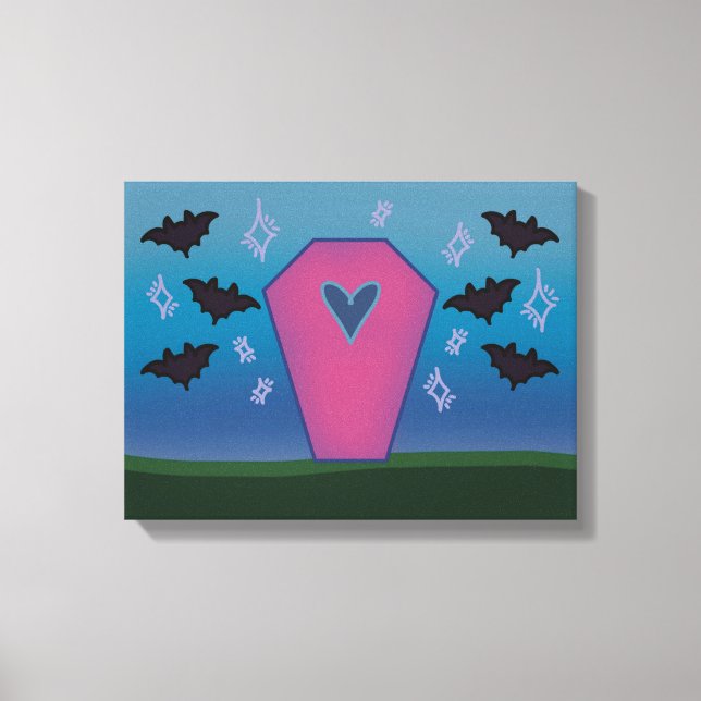Pink Coffin Canvas Print (Framsida)