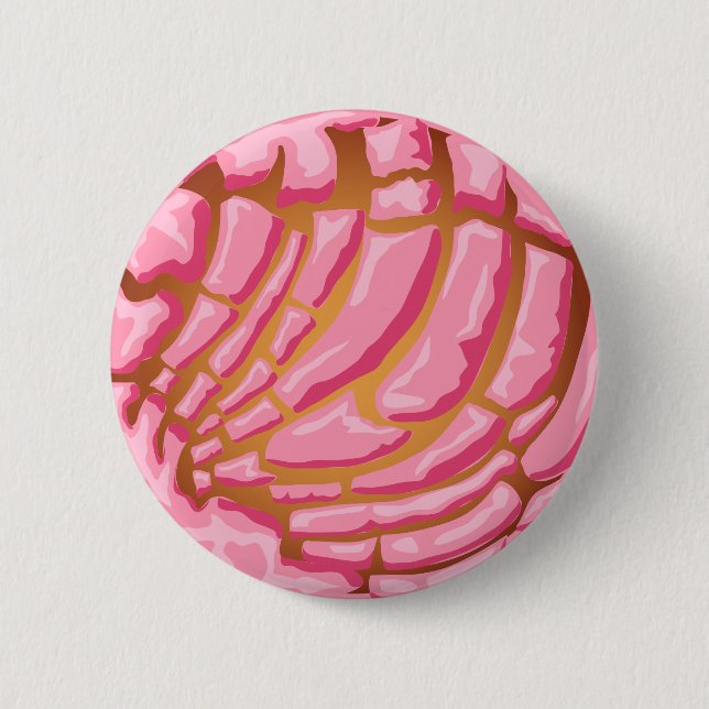 Pink Concha Mexican Pan Dulce Pastry Graphic Knapp (Framsida)