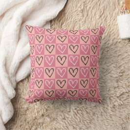 Pink Coquete Hearts Kudde