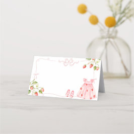 Pink Coquette Baby Clothes Berry Appointment Card Tidsbeställning Kort