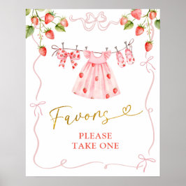 Pink Coquette Baby Clothes Berry Favors Poster