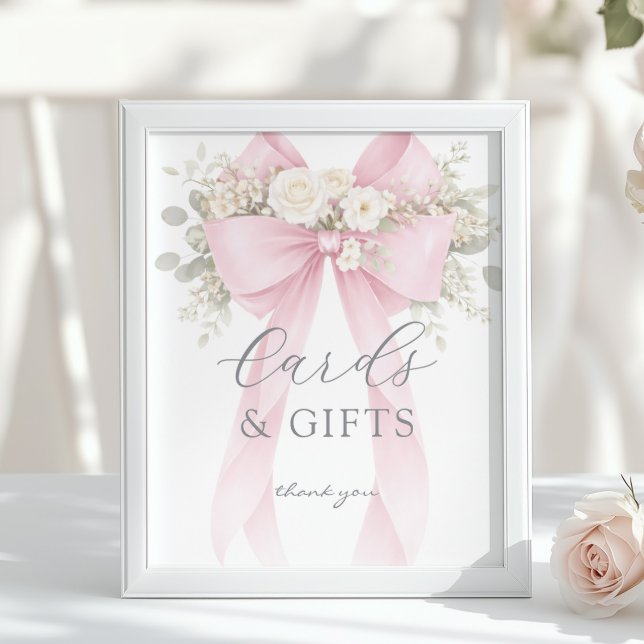 Pink Coquette Bow Cards and gifts Eucalyptus Poster (Skapare uppladdad)
