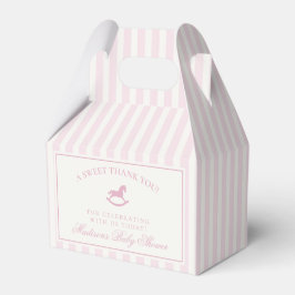 Pink Coquette Bow Rocking Horse Baby Shower Presentaskar