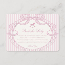 Pink Coquette Bow Rocking Horse Books for Baby Tilläggskort