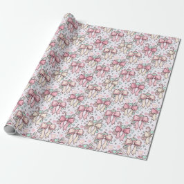 Pink Coquette Candy Cane Presentpapper