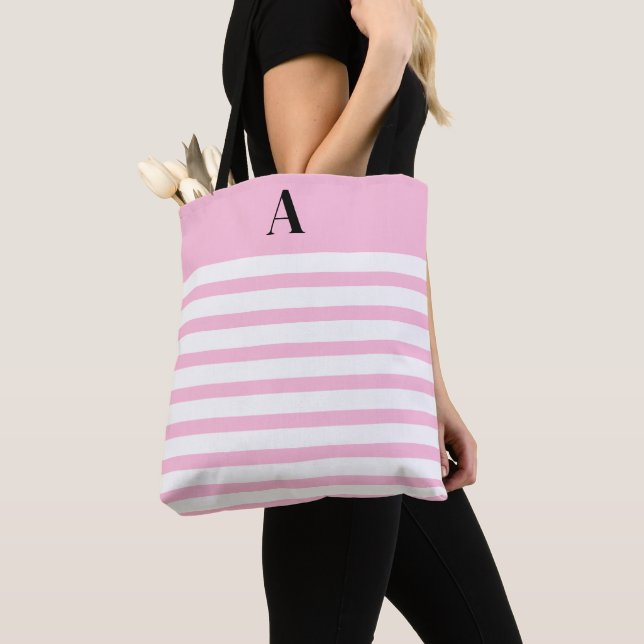 Pink Coquette Monogram (A) Tygkasse (Närbild)