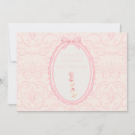 Pink Coquette Silly Goose 1st Birthday Tack Kort