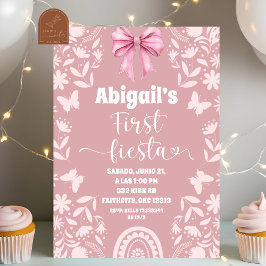 Pink Coquette Talavera Cielito Lindo First Fiesta Inbjudningar