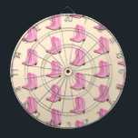 Pink Cowgirl Cowboy Boots Country Texas Ranch Darttavla<br><div class="desc">If you are a cowgirl and rider, this beautiful design with a pair of pink cowboy boots is perfect for you. The subtle and delicate combination of pink colors in different shades maintains a feminine aesthetic. Show everyone how much you love horsemanship and country / Texan style with this design...</div>