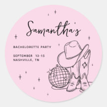 Pink Cowgirl Disco Last Rodeo Bachelorette Party