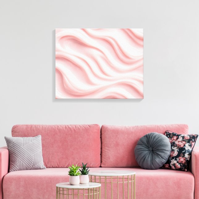 Pink Cream Abstract Design Canvastryck (Insitu (Vardagsrum))
