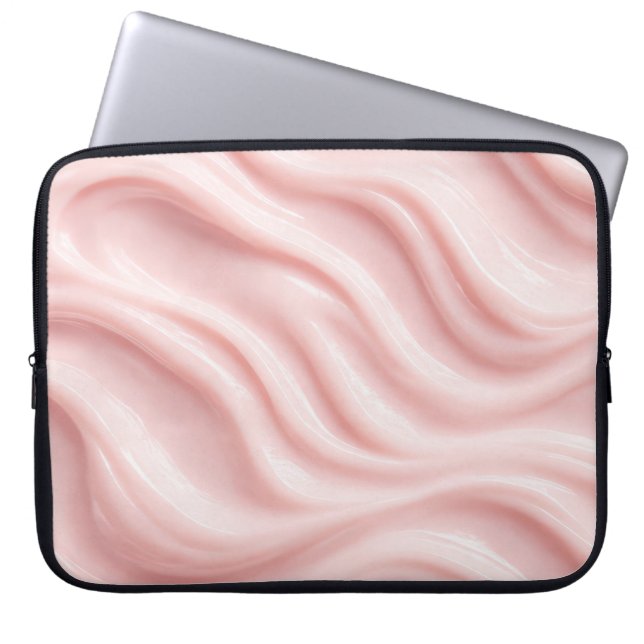 Pink Cream Abstract Pattern Laptop Fodral (Framsidan)