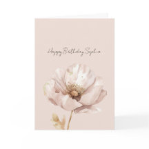 Pink Cream Blush Flower Birthday
