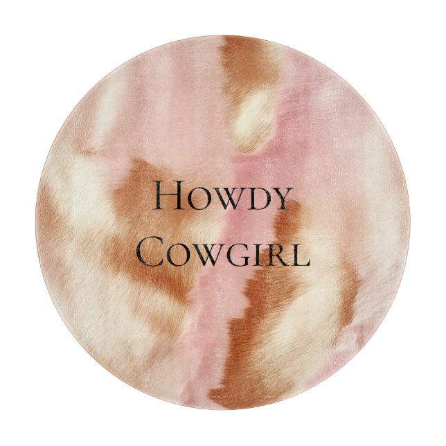 Pink Cream Tan Southwest Cowgirl Cowhide (Framsidan)