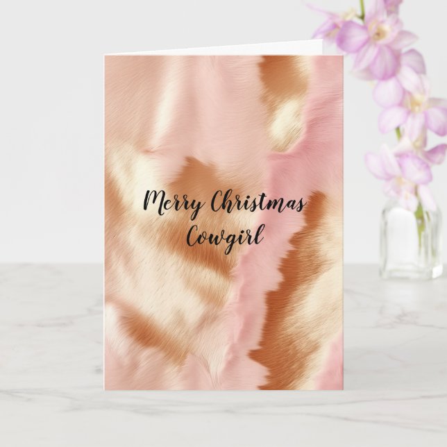 Pink Cream Tan Southwest Cowgirl Cowhide Kort (Orkide)