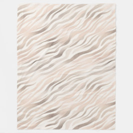 Pink Cream Zebra Animal Print   Fleecefilt