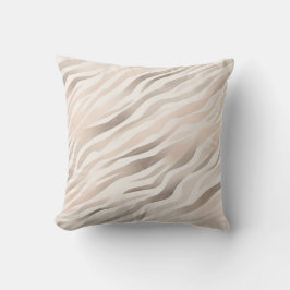 Pink Cream Zebra Animal Print   Kudde