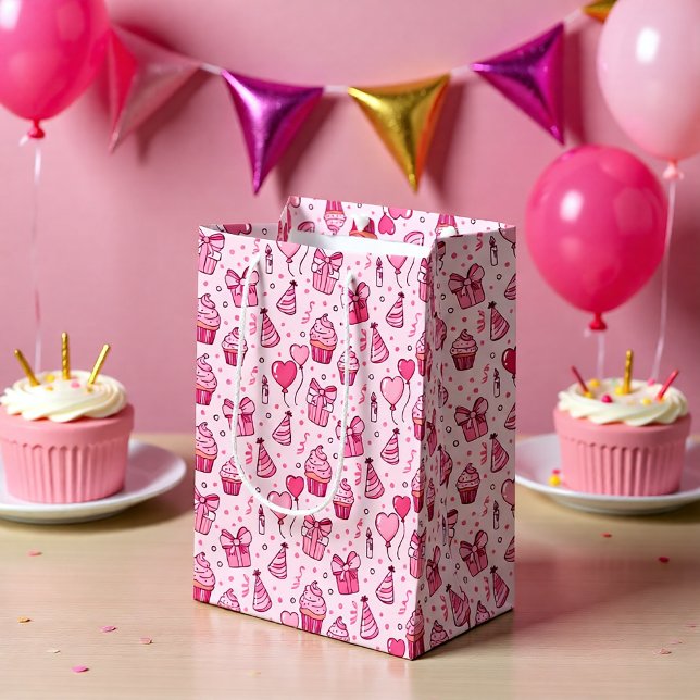 Pink Cupcakes Birthday GIft Bag (Skapare uppladdad)