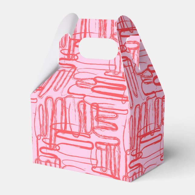 Pink Curve Wavy Squiggle Abstract Modern Presentaskar (Framsidan Sidan)