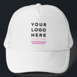 Pink Custom Logo and Text Branded Hat No Minimum Keps<br><div class="desc">Business Logo eyecatching red Printed Optional Text Promotional Baseball & Trucker Hat Express your unique company style with our customizable logo and text branded hats - no minimum order required. Whether you prefer vibrant hues or classic shades, we offer a wide range of color options for best matching with your...</div>