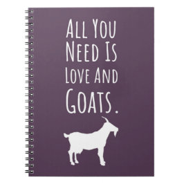 Pink Cute Goat Gifts For Women Teen Girls Female Anteckningsbok