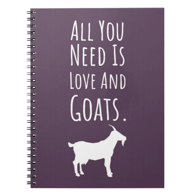 Pink Cute Goat Gifts For Women Teen Girls Female Anteckningsbok (Framsidan)