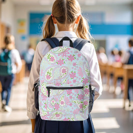 Pink Cute Paisley Blue Pattern Chic