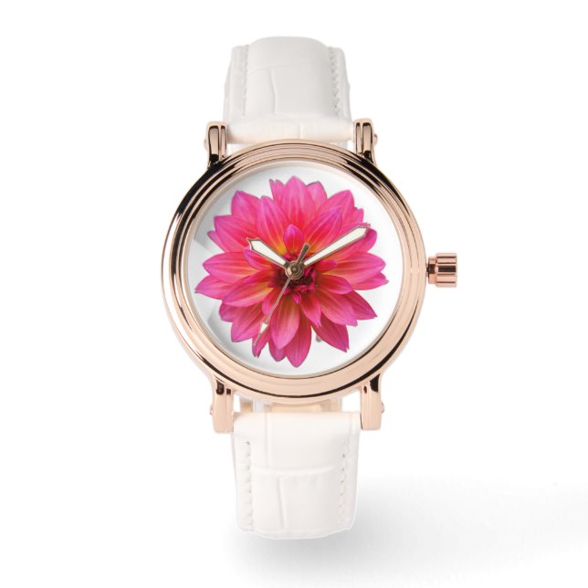 Pink Dahlia Armbandsur (Framsida)