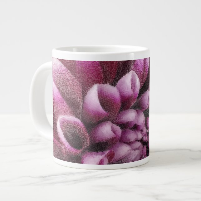 Pink Dahlia mug Jumbo Mugg (Framsida vänster)