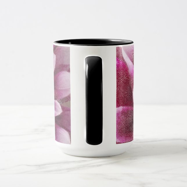 Pink Dahlia mug Mugg (Handtag)
