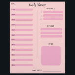 Pink Daily Planner Brevhuvud<br><div class="desc">Bring calm and clarity to your day with this soft pink daily planner! This undated notebook features hourly scheduling, goal tracking, reminders, and notes in a sweet, minimal layout. Perfect for staying organized with a touch of charm. Makes a thoughtful gift for students, professionals, or anyone who loves planning pretty!...</div>