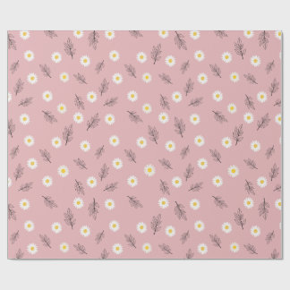 Pink Daisy Floral Wrapping Paper| Special Occasion Presentpapper
