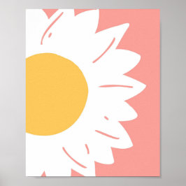 Pink Daisy – Minimalist Floral Wall Art Poster
