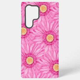 Pink daisy pattern - large
