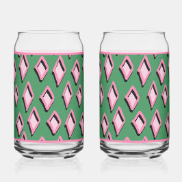 Pink Diamond Soda Glass