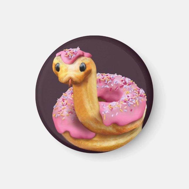 Pink Donut Snake Magnet (Framsidan)