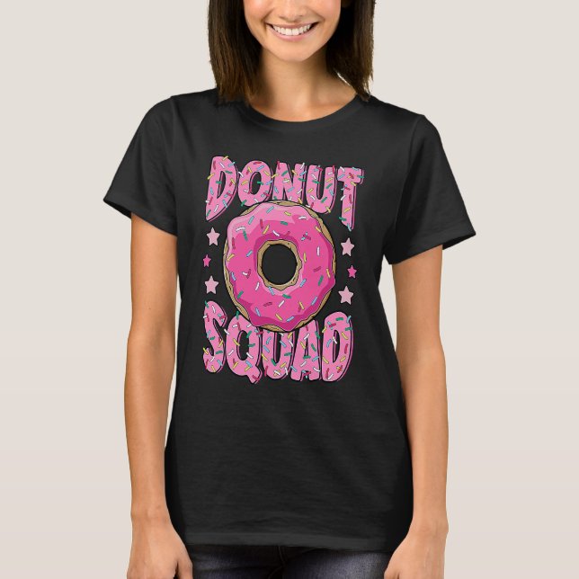 Pink Donut Squad Sprinkles Donut  Matching Donut P T Shirt (Framsida)