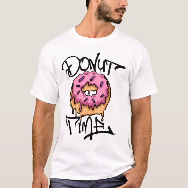 Pink Donut Streetwear T Shirt (Framsida)