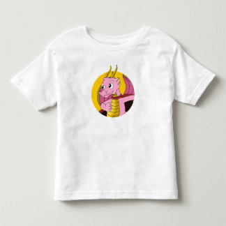 Pink dragon cartoon toddler t-shirt