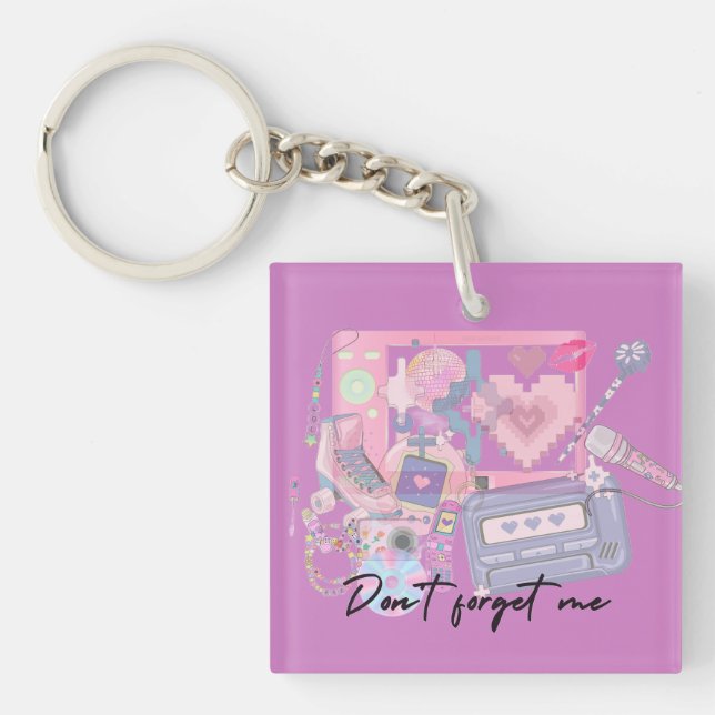Pink Dreams – Don’t Forget Me Nostalgic Keychain (Framsidan)