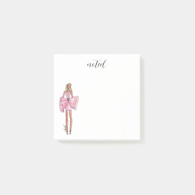 Pink dress post-it notes block (Framsida)