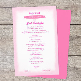 Pink Eagle Court of Honor Ceremony Program