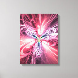 Pink Energy Butterfly Fractal Art Canvastryck