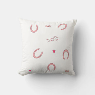 Pink Equestrian Horseshoe Pattern Pillow Kudde