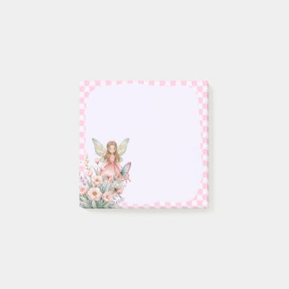 Pink Fairy Memo Pad – Enchanting Note Post-it Block