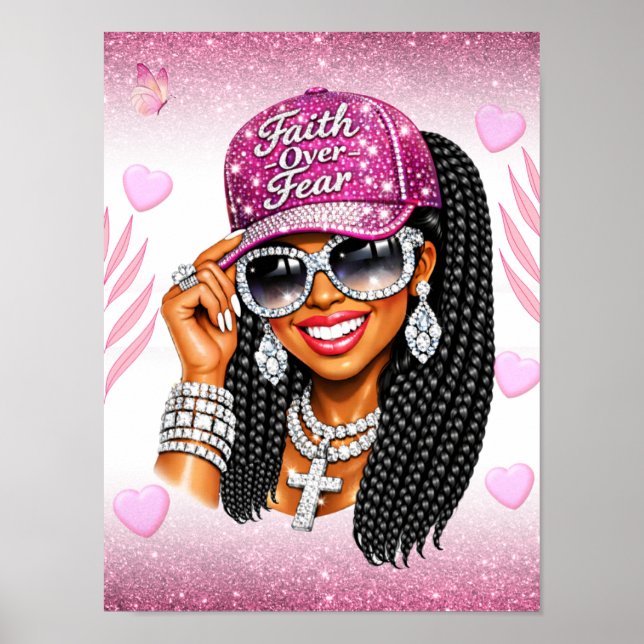 Pink Faith Over Fear Poster  (Framsidan)