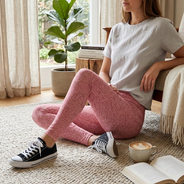 Pink Faux Denim Leggings (Skapare uppladdad)