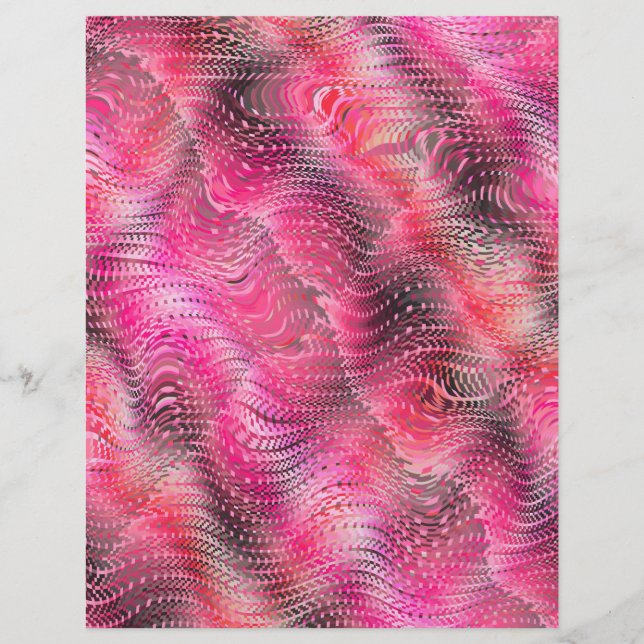 Pink Faux Snakeskin Bulk Scrapbook Paper Pages Reklamblad (Framsidan)