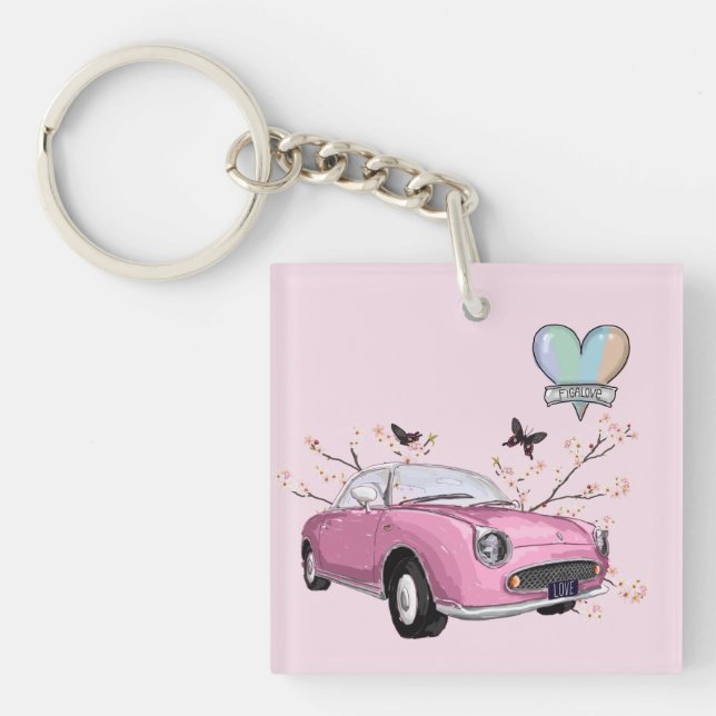 Pink Figaro key chain - sleutelhanger roze figaro (Framsidan)