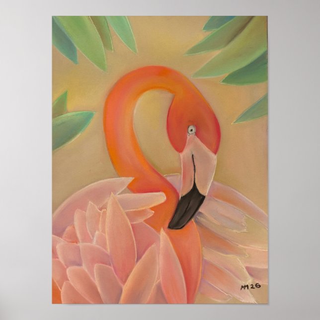 Pink Flamingo Art Print | Tropical Wall Decor Poster (Framsidan)